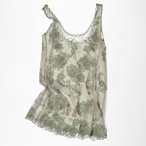 Zara Semi-Sheer Scallop Dress